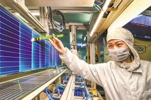 2月17日中国石化胜利油田埕岛中心三号平台员工迎着新年第一缕阳光巡...