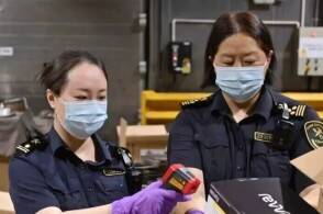近日004克用于新药研发的胰高血糖素样肽贴片从上海浦东国际机场口岸...
