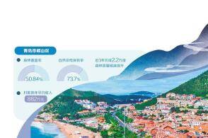 位于青岛市崂山区的沙子口街道流清河旅游民宿集聚区资料图片繁花如云似...