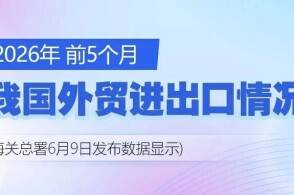 据海关统计2026年前5个月我国货物贸易进出口总值2068万亿元人...
